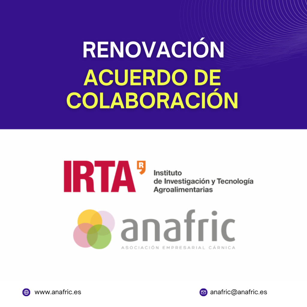 Acord renovació IRTA Anafric