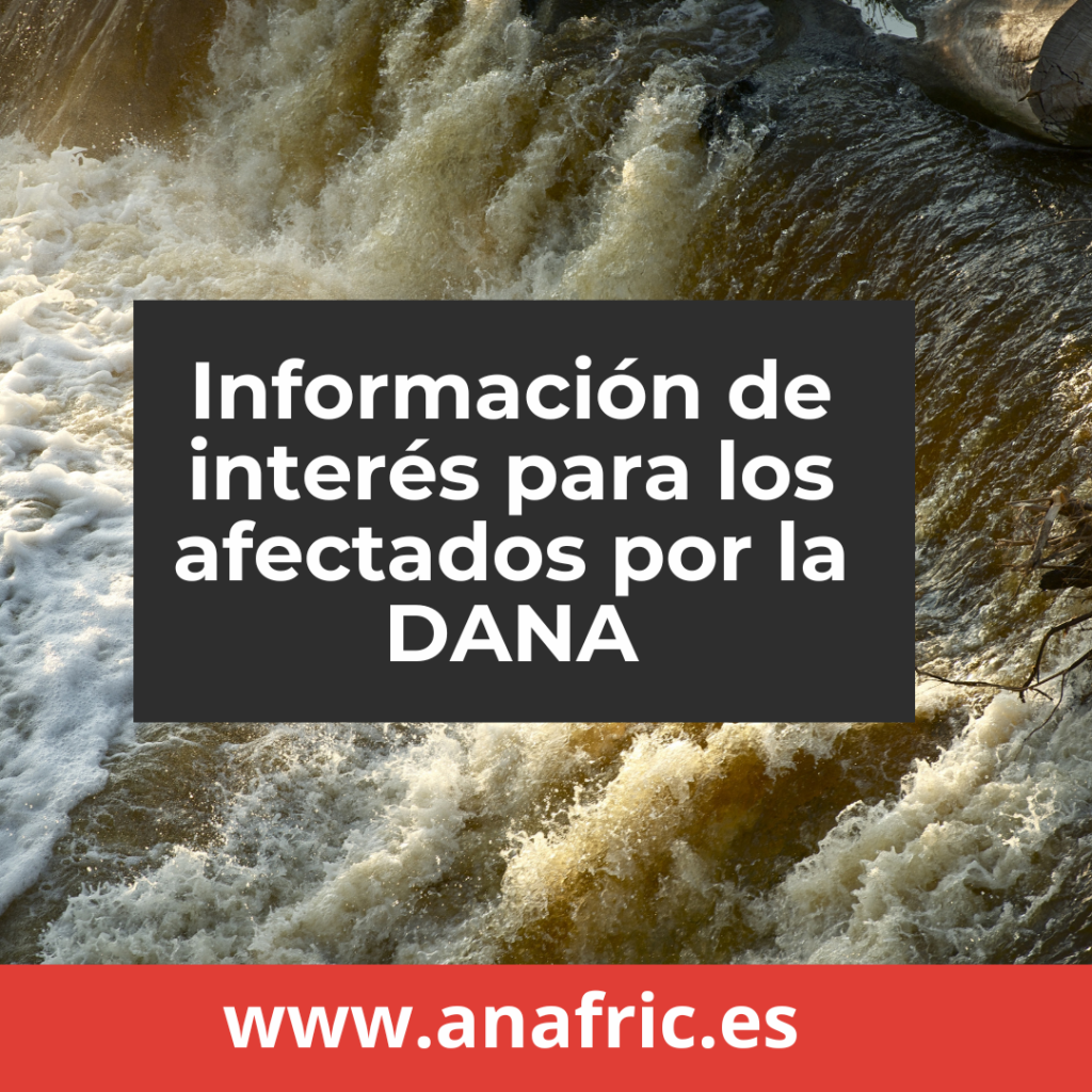 Información de interés para los afectados por la DANA