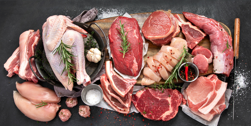 Representación de diferentes carnes